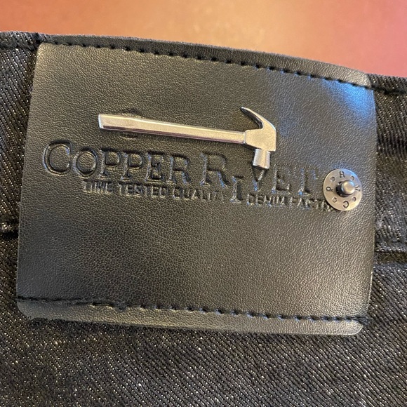 COPPER RIVET SKINNY FIT BACK JEANS WITH RIPS - Picture 2 of 10